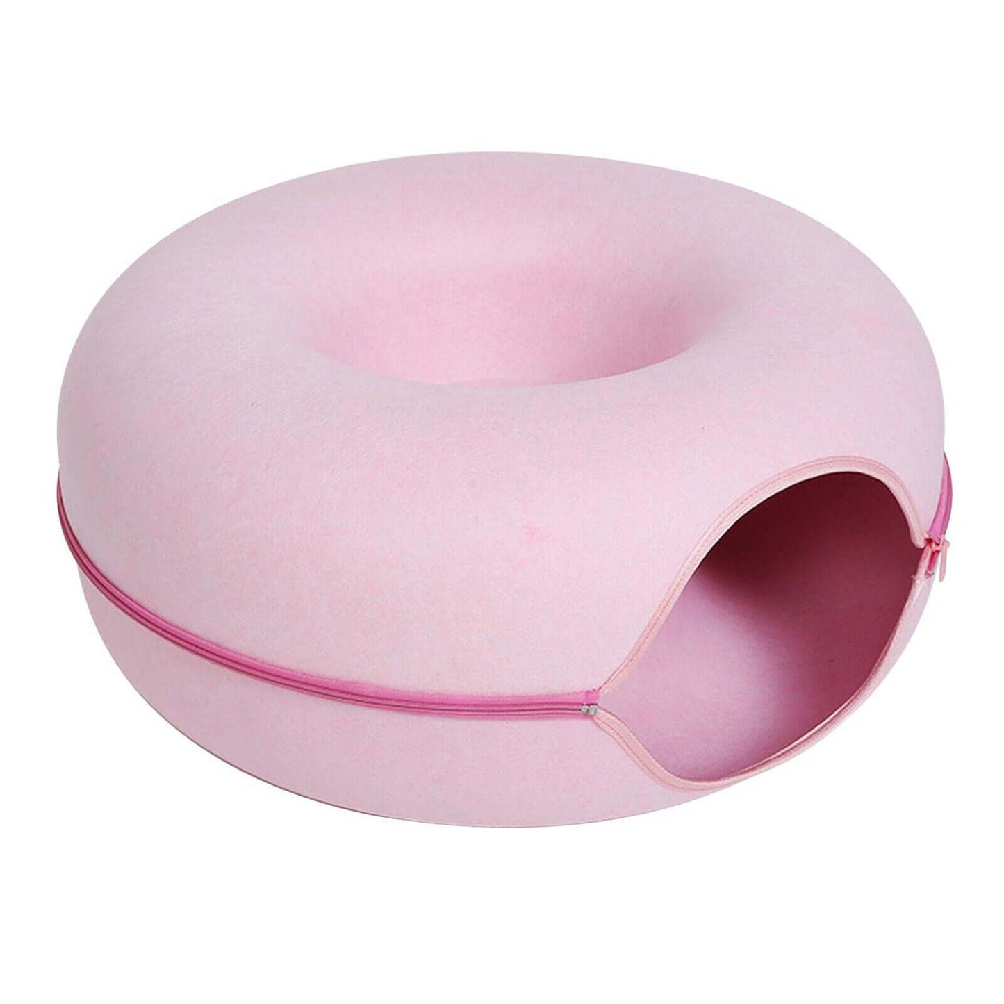 LONDOWİATunnel Interactive Cat Bed,Tunnel Interactive Cat Bed - Felt Cat Tunnel Bed Round Donut Felt Pet Nest Round Donut Interactive Play Toy