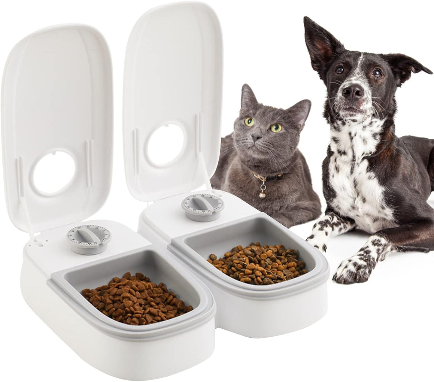Automatic Pet Feeder Smart Food Dispenser For Cats Dogs Timer Stainless Steel Bowl Auto