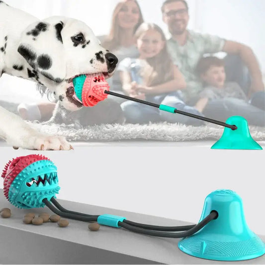 LONDOWİADog Suction Toy - Dog Molar Bite Chew Toy Pet Cat Tug Rope War Chew Toy Tooth Clean Suction Cup,pet shop