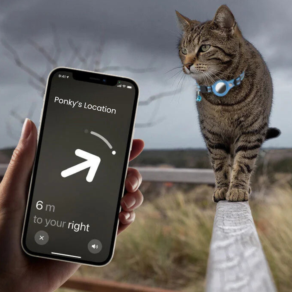 LONDOWİApet shop,Waterproof Reflective Pet Airtag Holder Collar