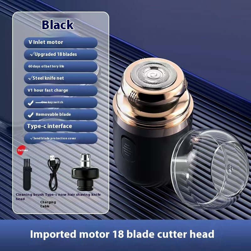 2-in-1 Capsule Electric Shaver Nose Hair Trimming Rechargeable