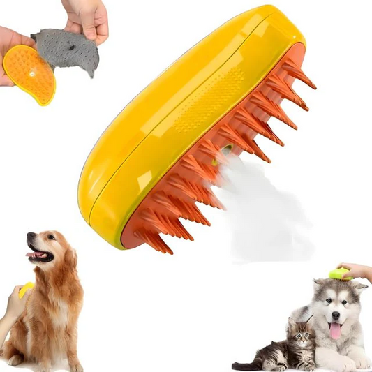 LONDOWİApet shop,Steamy Dog Brush - No More Fur Everywhere