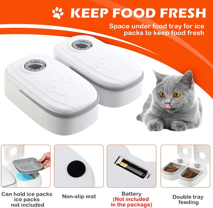 Automatic Pet Feeder Smart Food Dispenser For Cats Dogs Timer Stainless Steel Bowl Auto